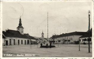 Zsibó, Horthy Miklós tér / Horthy square (gluemark)