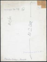 1963 Módos Gábor (1939-): Hordók, feliratozott vintage fotó, sarkán hajtásnyom, hátul megerősítve, 2...