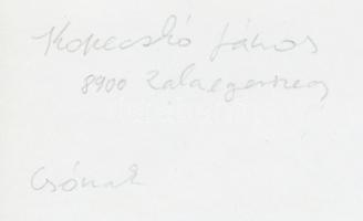 cca 1970-1980 Kopecskó János: Csónak, feliratozott vintage fotóművészeti alkotás, 23x15 cm