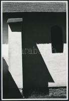 cca 1970-1980 Balla András: Kompozíció, feliratozott vintage fotóművészeti alkotás, 24x16 cm