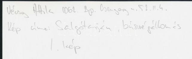 cca 1970-1975 Vécsy Attila: Salgótarján, buszvégállomás, feliratozott vintage fotóművészeti alkotás,...