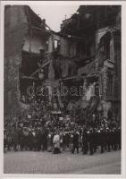 1945 Budapest romokban 4 db érdekes eredeti fotó / 1945 Budapest in ruins 18x13 cm