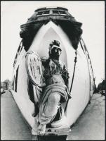 cca 1970-1975 Alapfy László: Buda, feliratozott vintage fotóművészeti alkotás, két sarka megerősítve...