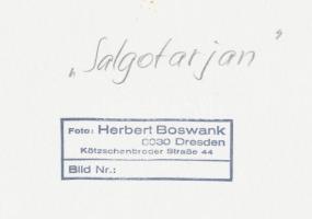 cca 1970-1975 Herbert Boswank (Drezda): Salgótarján, pecséttel jelzett vintage fotóművészeti alkotás...