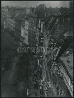 cca 1960 Kotnyek Antal (1921-1990): Budapest, Lenin körút, jelzetlen vintage városkép, a szerző hagyatékából, 24x18 cm
