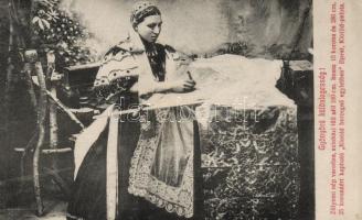 Zólyomi folklór, népi tüll sál kapható a Klotild hercegnő egyletben / Folklore from Zólyom, tulle scarf advertisement,  Princess Clotilde association