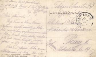 Lesses, Schönberg; Kirchenkastell, Evangelische Schule, Krug zum grünen Kranze Konsum Verein / fortr...