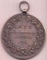 1934. "Mezőgazdasági Kiállítás / Szent György" nemesfém jelzett ezüst emlékmedál. Szign.: ...