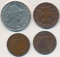 Ausztria 1923-1924. 100K Br (2x) + 1924. 200K Br + 1000K Cu-Ni T:2
Austria 1923-1924. 100 Kronen Br ...