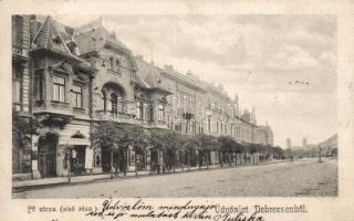 Debrecen, Fő utca, Budapesti harisnya vásár, The Standard, Pongrácz Géza kiadása