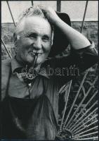 cca 1960-1970 Giltán Tivadar: Hát az úgy vót…., pecséttel jelzett vintage fotóművészeti alkotás, 24x17 cm