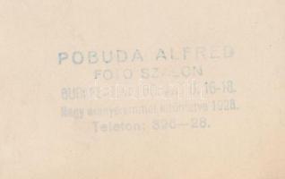 cca 1920-1930 Pobuda Alfréd (1876-1942): Súlylökő, pecséttel jelzett vintage fotó, 11x17 cm