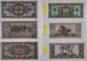 Több mint 100db-ból álló magyar bankjegy gyűjtemény jobb darabokkal, mint: 1943. 100P "Szálasi-...