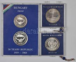 Több mint 100db-ból álló vegyes magyar és külföldi fémpénz gyűjtemény sok ezüst érmével és emlékvere...