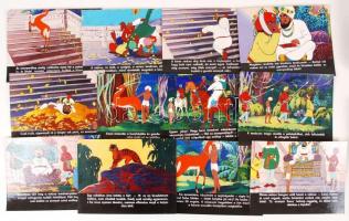 1963 Az Aranyantilop c. diafilm mese eredeti, megrajzolt táblái a gyártáshoz 40 db (komplett) 21x17 ...