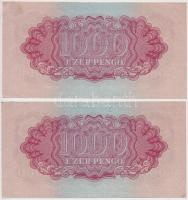 1944. 1000P "A Vöröshadsereg Parancsnoksága" (3x) egymásutáni sorszámmal T:II- hajtatlanok...