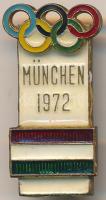 1972. "München" olimpiai zománcozott kitűző T:2