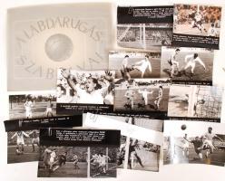 cca 1960 A Labdarúgás szabályai c. diafilm eredeti, kockái, a gyártáshoz 43 db kb 21x17 cm-es tábla ...