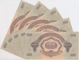 1944. 100P "A Vöröshadsereg Parancsnoksága" (41x) egymásutáni sorszámmal T:I-,II,II- hajta...