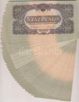 1944. 100P "A Vöröshadsereg Parancsnoksága" (41x) egymásutáni sorszámmal T:I-,II,II- hajta...