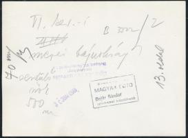 1953 Bojár Sándor (1914-2000): Serdülők mezei futóbajnokság, pecséttel jelzett vintage fotó, a Sport...