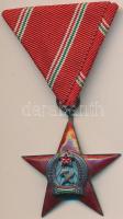 1949. "A Magyar Népköztársasági Érdemérem bronz fokozata" zománcozott bronz kitüntetés mellszalagon, dísztokban T:2  Hungary 1949. "Medal of Merit of the Hungarian Peoples Republic Bronze Class" enamelled Br decoration on ribbon, in original case C:XF