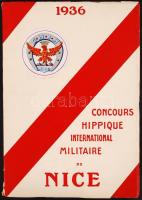 1936 Concours hippique international militaire de Nice nemzetközi katonai találkozó és verseny. Képes programfüzet/ Military meeting and competition picture booklet and program 48p.