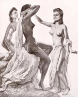 Roszner Károly: Akt-tanulmányok I- II. sorozat. Számozott példány. (Számozott oldal csak a 2. kötetb...