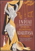 1959 Indiai köztársaság kisplakát / India exhibition in Budapest small poster 17x24 cm