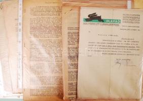 cca 1920-1940 Vadászattal kapcsolatos okmányok, nyomtatványok gyűjteménye, főleg a MAVAD vállalattól...