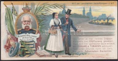 cca 1890 Szászország litho gyűjtőkártya / Saxony litho collecting card 14x7 cm
