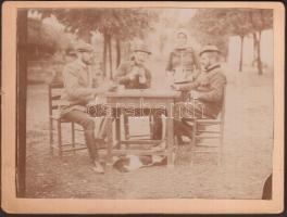 cca 1920 Kártyázók, fotó / Card players, photo 16x12 cm
