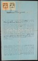 1900 Törvénykezési okirat 135K 80f bekebelezési illeték bélyeggel