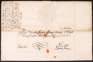 cca 1700-1830 Helytartótanácsi, kancelláriai és egyéb hivatalos levelek gyűjteménye. Összesen 20 db ...