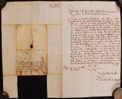 1621-1665 5 db német nyelven írt viaszpecsétes levél Magyarországon elküldve / 1621-1665 5 Geman let...