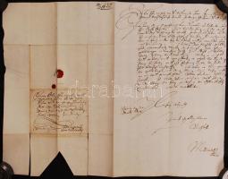 1621-1665 5 db német nyelven írt viaszpecsétes levél Magyarországon elküldve / 1621-1665 5 Geman let...