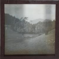 cca 1910 11 db vadász témájú és városképes üvegnegatív / 11 glass negatíves (hunter, town view)