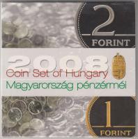 2008. 1Ft-100Ft "Búcsú az egy- és kétforintostól" 7xklf db dísztokos szettben T:PP