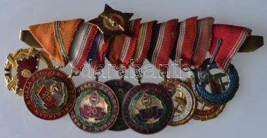 1957. "Bányászati Szolgálati Érdemérem" arany, ezüst és bronz fokozata mellszalagon + 1964...