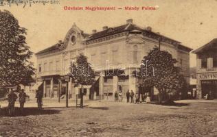 Nagybánya, Mándy palota, Nánásy Könyvnyomda, Molnár Sándor üzlete / palace, printing house, shop (fl)