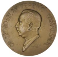Törzsök Károly (1906-1964) 1947. "Dr. Szoboszlay Ferenc Tanácsnok" nagyméretű egyoldalas bronz plakett (200mm) T:2,2- Hungary 1947. "Ferenc Szoboszlay" commemorative uniface bronz plaque. Sign: Károly Törzsök (200mm) C:aXF
