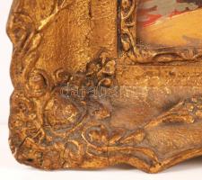 Zsigmond jelzéssel: Arab utcarészlet. Olaj, karton, üvegezett keretben, 25×35 cm