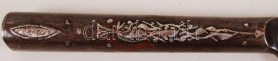 Ezüst (Ag) berakásos kés, h: 23 cm /
silver inlaid knife