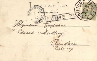 Fiume 'Egy kirándulás Fiuméba' repülő úriember; kiadja Franz Lazar / flying gentleman