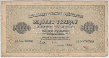 Lengyelország 1923. 500.000M T:III,III-
Poland 1923. 500.000 Marek C:F,VG