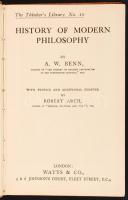 A.W. Benn: History of modern philosophy. London, 1930, Watts & Co. Kiadói kartonált kötés, gerincnél kopott, egyébként jó állapotban.