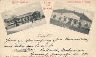 1898 Radóc, Radautz, Radauti; Absteig-Quartier, Commandanten-Wohnung / military buildings (EB)