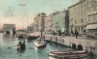 Fiume, port, boats, 'Ella' Grand Hotel