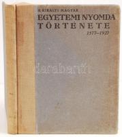 Iványi Béla-Gárdonyi Albert-Czakó Elemér: A Királyi Magyar Egyetemi Nyomda története 1577-1927. Czak...