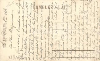 Baja, Erzsébet királyné utca, Rosenfeld Albert és Simonovits Béla kereskedései; Wurmfeld Gyula kiadá...